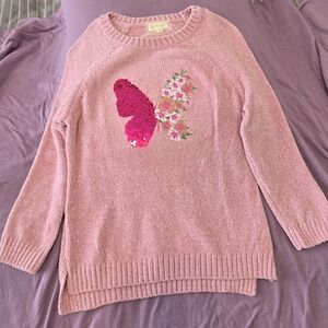 Pink Butterfly Sweater